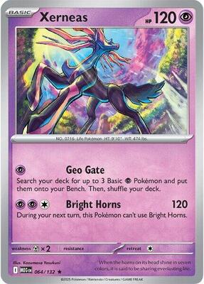 Xerneas card from ME01: Mega Evolution