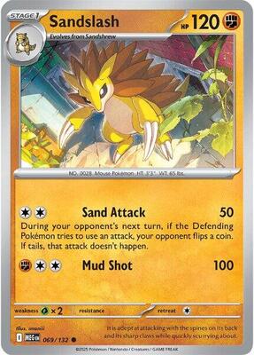 Sandslash card from ME01: Mega Evolution