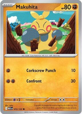 Makuhita card from ME01: Mega Evolution