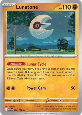 Lunatone card from ME01: Mega Evolution