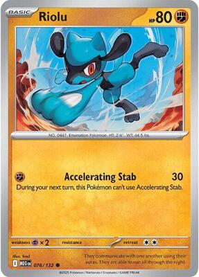 Riolu card from ME01: Mega Evolution