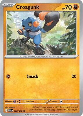 Croagunk card from ME01: Mega Evolution