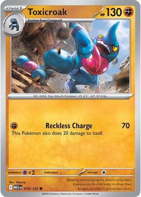 Toxicroak card from ME01: Mega Evolution