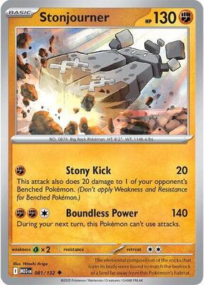 Stonjourner card from ME01: Mega Evolution