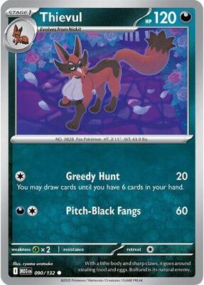Thievul card from ME01: Mega Evolution