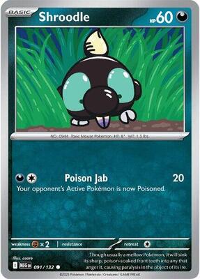 Shroodle - 091/132 card from ME01: Mega Evolution