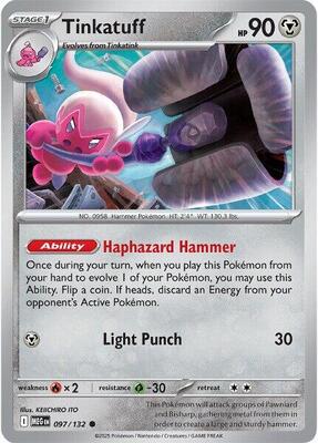 Tinkatuff card from ME01: Mega Evolution