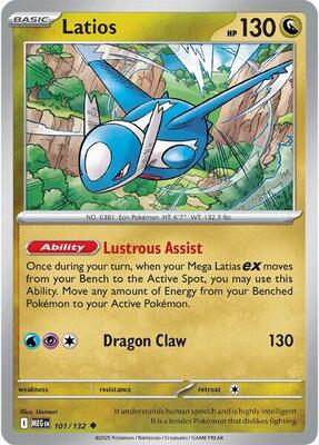 Latios card from ME01: Mega Evolution
