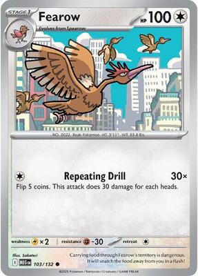 Fearow card from ME01: Mega Evolution