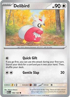 Delibird - 105/132 card from ME01: Mega Evolution