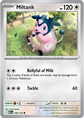 Miltank card from ME01: Mega Evolution