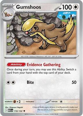 Gumshoos - 110/132 card from ME01: Mega Evolution