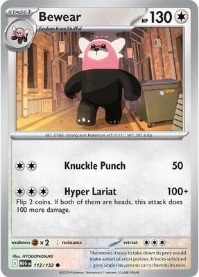 Bewear card from ME01: Mega Evolution