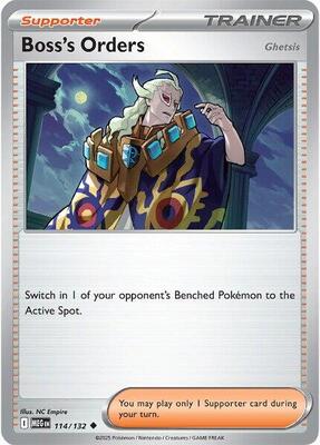 Boss's Orders [Ghetsis] card from ME01: Mega Evolution
