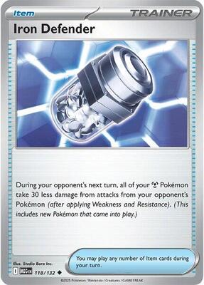 Iron Defender card from ME01: Mega Evolution