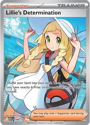 Lillie's Determination - 169/132 card from ME01: Mega Evolution
