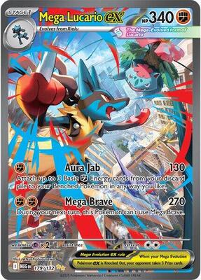 Mega Lucario ex - 179/132 card from ME01: Mega Evolution
