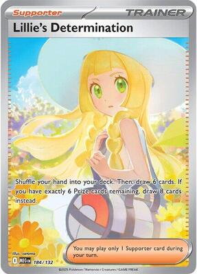 Lillie's Determination - 184/132 card from ME01: Mega Evolution