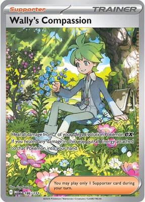 Wally's Compassion - 186/132 card from ME01: Mega Evolution