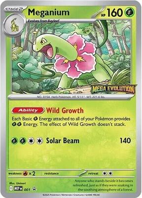 Meganium - 001 card from ME: Mega Evolution Promo