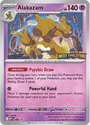 Alakazam - 003 card from ME: Mega Evolution Promo