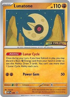 Lunatone - 004 card from ME: Mega Evolution Promo