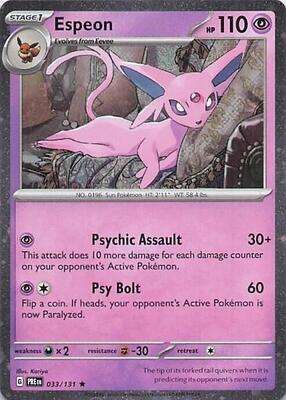 Espeon - 033/131 (Cosmos Holo) card from Miscellaneous Cards & Products