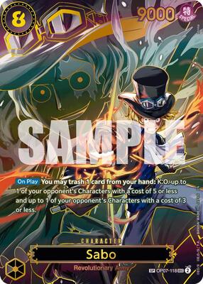 Sabo - OP07-118 (SP) card from Carrying On His Will