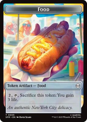 Food // Robot Double-Sided Token card from Marvel's Spider-Man
