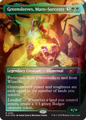 Greensleeves, Maro-Sorcerer (Rainbow Foil) card from Secret Lair Drop Series