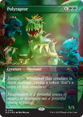 Polyraptor (Rainbow Foil) card from Secret Lair Drop Series