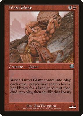 Hired Giant card from Mercadian Masques