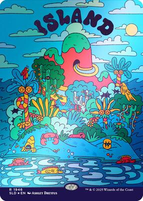 Island (1946) (Rainbow Foil) card from Secret Lair Drop Series