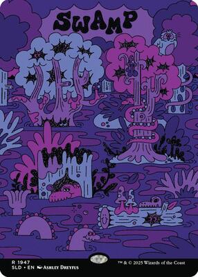 Swamp (1947) card from Secret Lair Drop Series