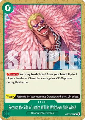 Because the Side of Justice Will Be Whichever Side Wins!! (Tournament Pack 2025 Vol. 4) card from One Piece Promotion Cards