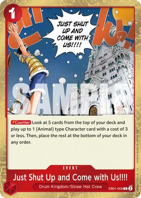 Just Shut Up and Come with Us!!!! (Pirate Foil) card from Premium Booster -The Best- Vol. 2