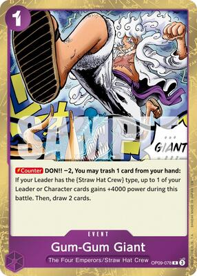 Gum-Gum Giant (Reprint) card from Premium Booster -The Best- Vol. 2