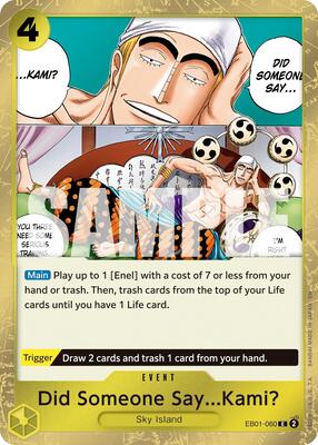 Did Someone Say...Kami? (Pirate Foil) card from Premium Booster -The Best- Vol. 2