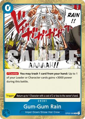Gum-Gum Rain (Reprint) card from Premium Booster -The Best- Vol. 2