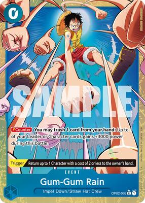 Gum-Gum Rain (Alternate Art) card from Premium Booster -The Best- Vol. 2