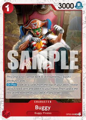 Buggy - OP03-008 (Pirate Foil) card from Premium Booster -The Best- Vol. 2