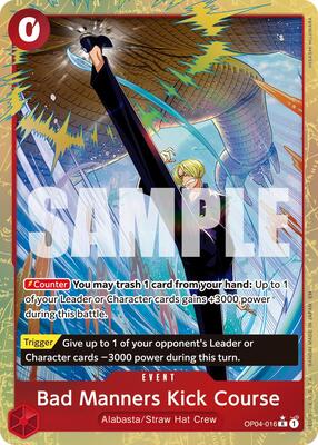 Bad Manners Kick Course (Alternate Art) card from Premium Booster -The Best- Vol. 2