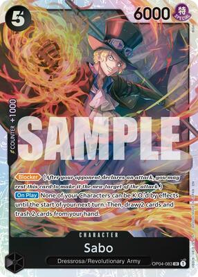 Sabo - OP04-083 (Reprint) card from Premium Booster -The Best- Vol. 2