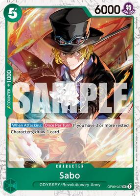 Sabo - OP09-027 (Pirate Foil) card from Premium Booster -The Best- Vol. 2