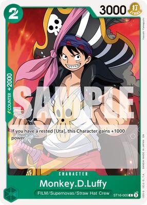 Monkey.D.Luffy - ST16-005 (Reprint) card from Premium Booster -The Best- Vol. 2