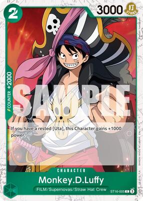 Monkey.D.Luffy - ST16-005 (Pirate Foil) card from Premium Booster -The Best- Vol. 2