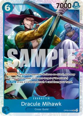 Dracule Mihawk - OP09-048 (Reprint) card from Premium Booster -The Best- Vol. 2