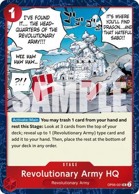 Revolutionary Army HQ (Pirate Foil) card from Premium Booster -The Best- Vol. 2
