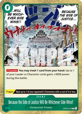 Because the Side of Justice Will Be Whichever Side Wins!! (Reprint) card from Premium Booster -The Best- Vol. 2