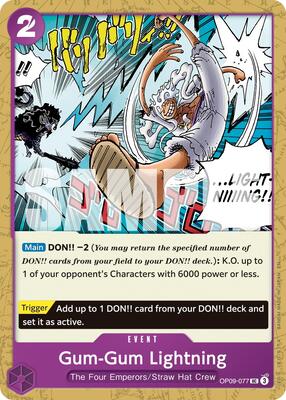 Gum-Gum Lightning (Reprint) card from Premium Booster -The Best- Vol. 2